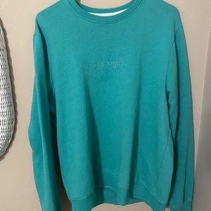 Turquoise cute crew neck